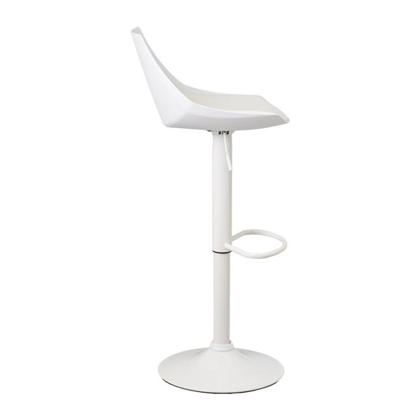 Biele barové stoličky s nastaviteľnou výškou z imitácie kože v súprave 2 ks (výška sedadla 56,5 cm) – Casa Selección-image-1