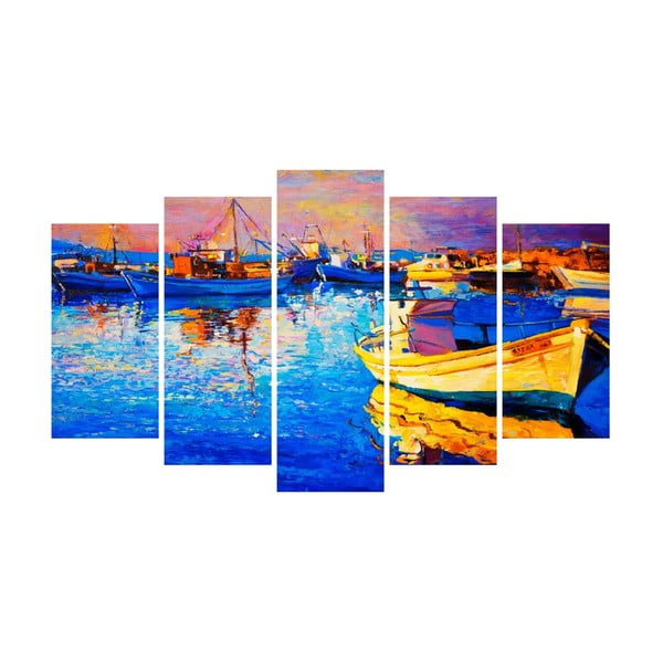 Viacdielny obraz na plátne Port Blue Canvas