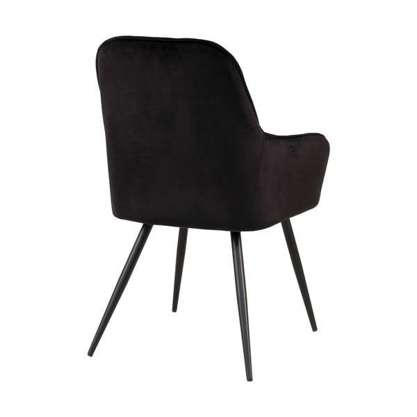 Čierne čalúnené jedálenské kreslá v súprave s podrúčkami 2 ks Harbo – House Nordic-image-4