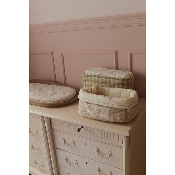 Svetloružový látkový detský kôš na hračky 30x20x20 cm Swan Rose – Lorena Canals-image-1