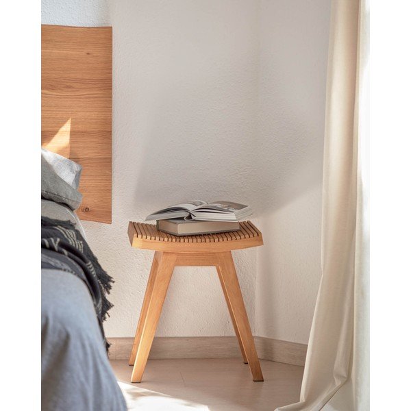 Stolička z teakového dreva v prírodnej farbe Vicentina – Kave Home-image-2