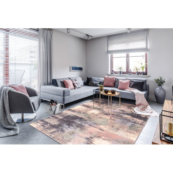 Svetloružový vlnený koberec 160x240 cm Fizz – Agnella-image-1