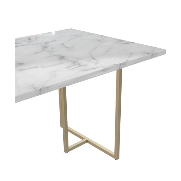 Jedálenský stôl s doskou v dekore mramoru 90x160 cm Astor – CosmoLiving by Cosmopolitan-image-4