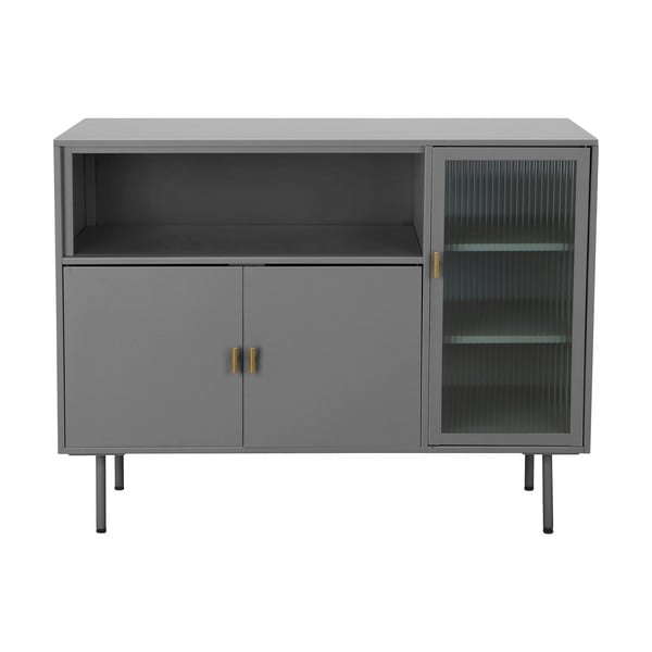 Sivá kovová vitrína 104x80 cm Rosalie – Støraa