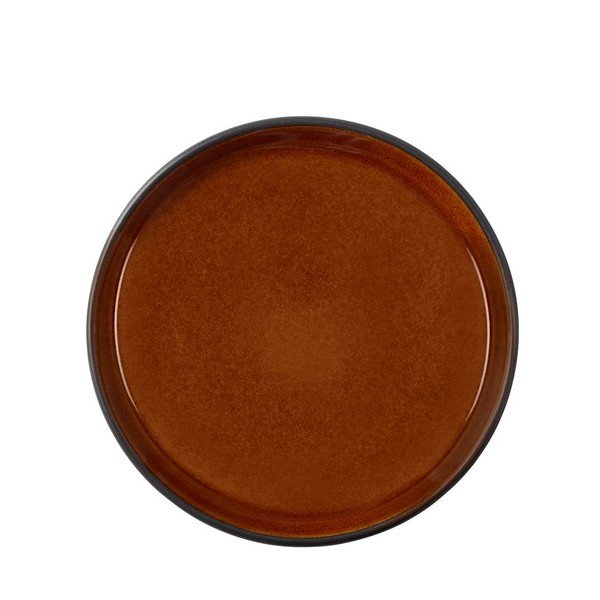 Čierny/jantárový dezertný kameninový tanier ø 17 cm Gastro Black/Amber – Bitz