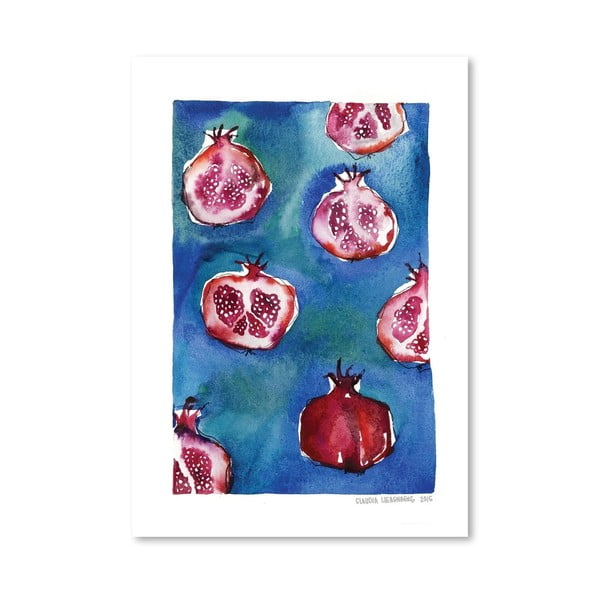 Plagát Pattern Pomegranate, 30x42 cm