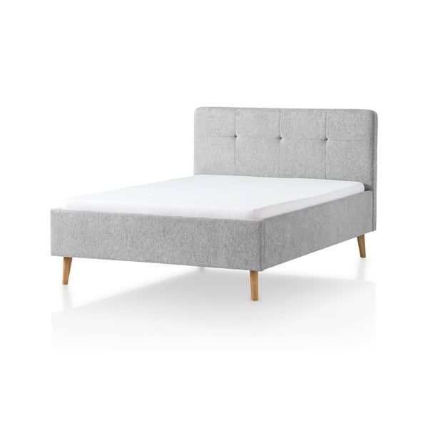 Svetlosivá čalúnená dvojlôžková posteľ 140x200 cm Smart – Meise Möbel