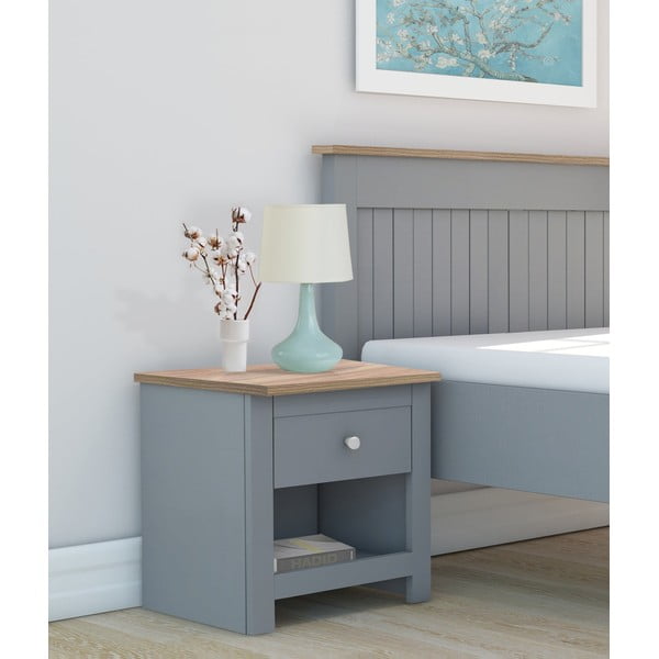 Sivý nočný stolík Emerald – Støraa-image-1