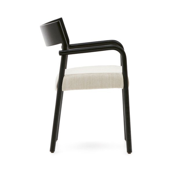 Čierna/béžová jedálenská stolička Falconera – Kave Home-image-3