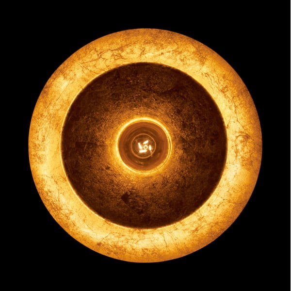 Biele dvojramenné závesné svietidlo s detailmi v zlatej farbe Sotto Luce Cinco-image-4
