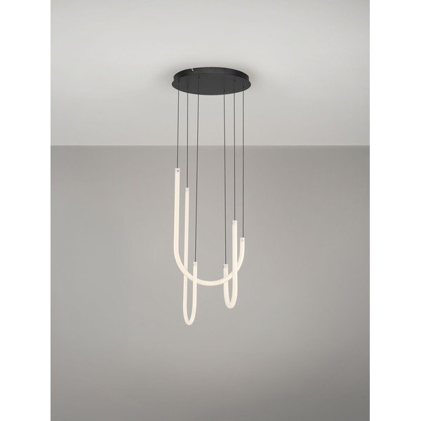 Biele/matne čierne oceľové LED závesné svietidlo so stmievačom s tienidlom z akrylového skla ø 41 cm Topaz – Nova Luce-image-4