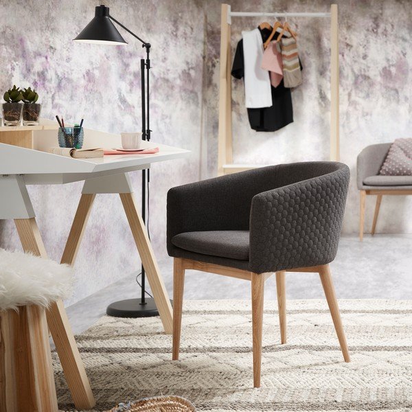 Tmavosivá jedálenská stolička Kave Home Harmon-image-1