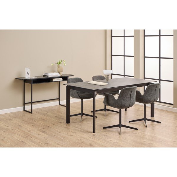 Čierny konzolový stolík v dekore jaseňa 40x140 cm Darlington – Actona-image-2