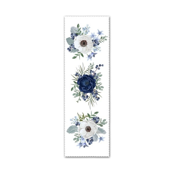 Modro-biely behúň na stôl 140x45 cm - Minimalist Cushion Covers