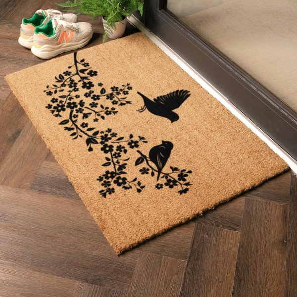 Rohožka z kokosového vlákna 60x90 cm Birds On a Tree – Artsy Doormats-image-1