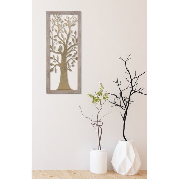 Nástenná dekorácia v zlatej farbe Mauro Ferretti Tree, 40 × 100 cm-image-1