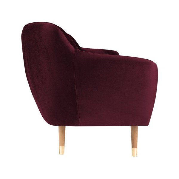 Vínovočervená zamatová pohovka Mazzini Sofas Benito, 188 cm-image-3