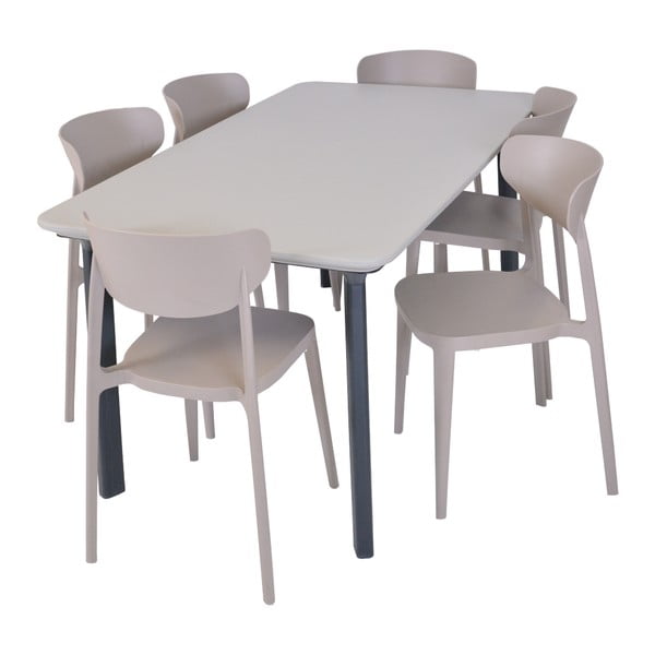 Svetlohnedá plastová záhradná stolička Mare – Rojaplast-image-2