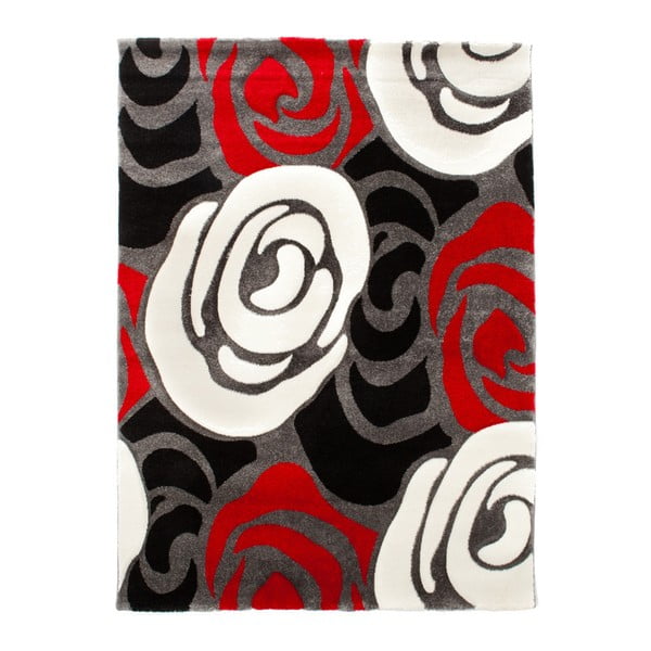 Červeno-čierny koberec Tomasucci Rose, 160 x 230 cm