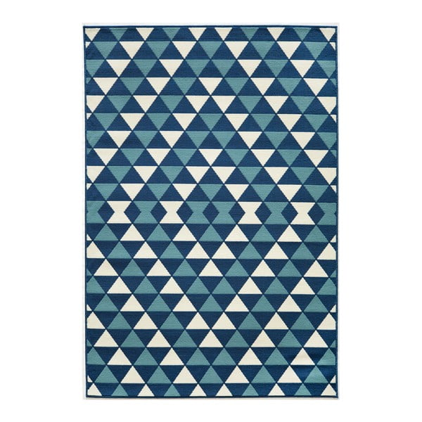 Modrý koberec Nourison Baja Huocho, 290 × 201 cm