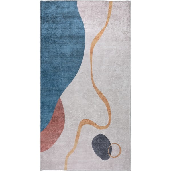 Umývateľný koberec v modro-krémovej farbe 50x80 cm – Vitaus