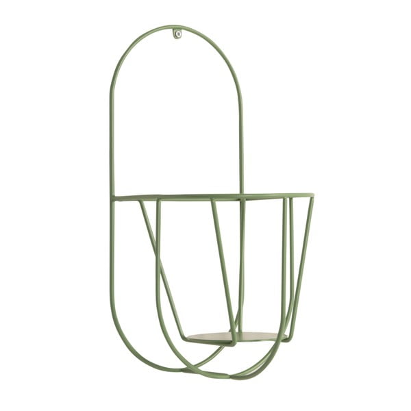 Zelený nástenný držiak na kvetináče OK Design, výška 40 cm