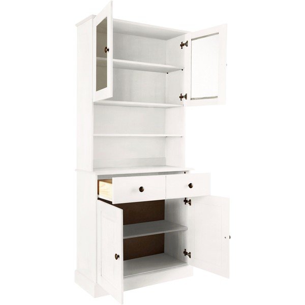 Biely kredenc z borovicového dreva 181x34 cm Mille – Støraa-image-4