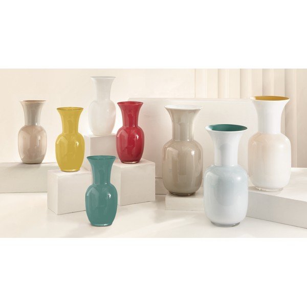 Biela sklenená váza (výška  26 cm) – Brandani-image-1