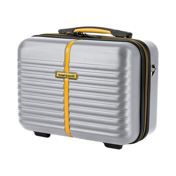 Kozmetický kufrík v striebornej farbe Travel World, 17 l