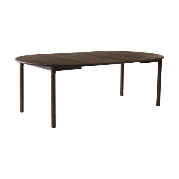 Okrúhly rozkladací jedálenský stôl s prídavnou doskou z dubového dreva ø 120 cm Noor – Hammel Furniture-image-4