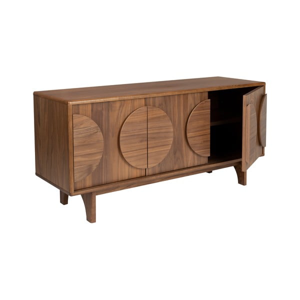 Hnedá nízka komoda v dekore orecha 120x58 cm Groove – Zuiver-image-3