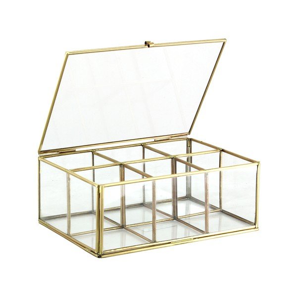 Sklenený box Six Brass
