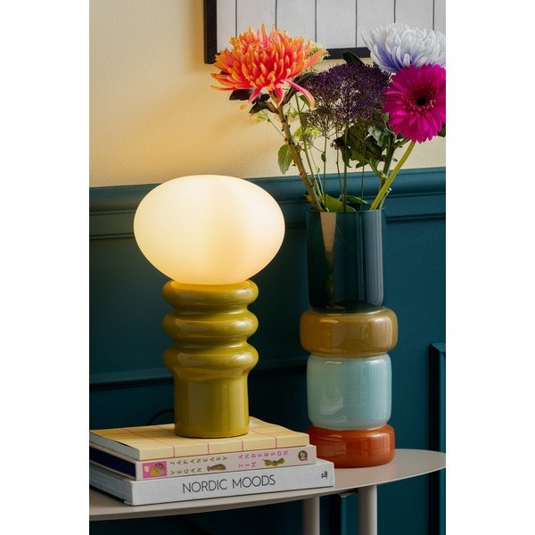Khaki keramická stolová lampa (výška  33,5 cm) Catania Aro – Leitmotiv-image-1