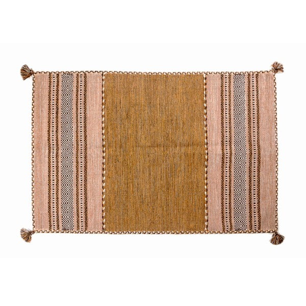 Oranžový ručne tkaný koberec Navaei & Co Kilim Tribal 307, 150 x 90 cm