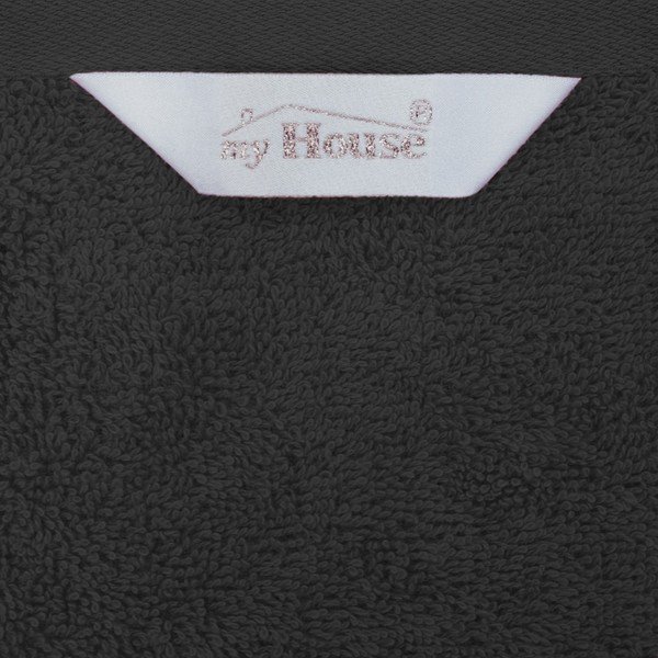 Čierny bavlnený uterák 100x50 cm Darwin - My House-image-1