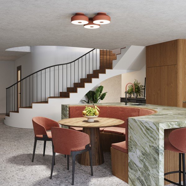 Oranžové stropné svietidlo ø 30 cm Blacko – Sollux-image-1