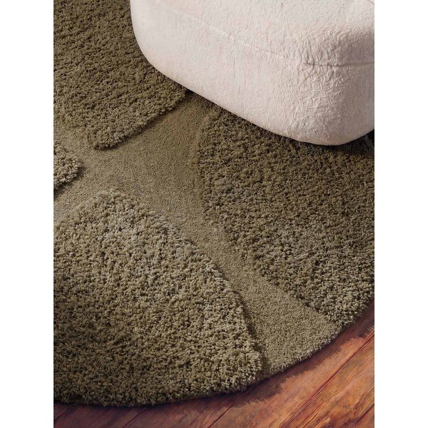 Kaki ručne tkaný okrúhly koberec ø 160 cm Lambeth Jasper – Ted Baker-image-3