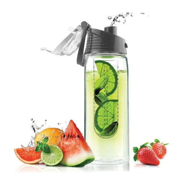 Sivá fľaša Asobu Flavour It 2 Go, 600 ml-image-2