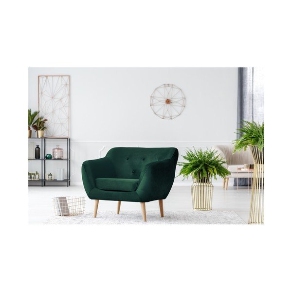 Zelené kreslo Mazzini Sofas Amelie-image-3