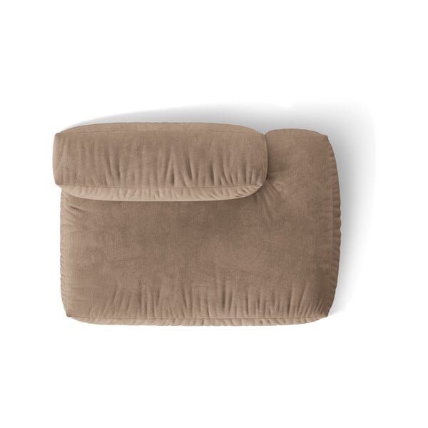 Svetlohnedý zamatový modul pohovky (pravý roh) Martina – Micadoni -image-3