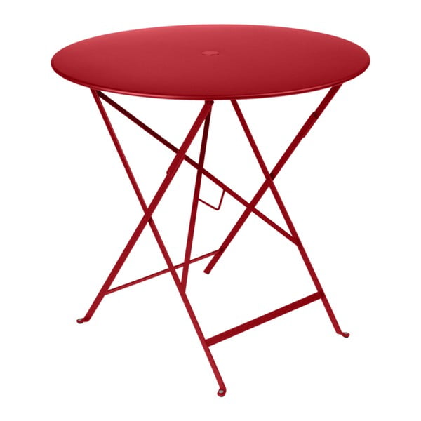 Červený záhradný stolík Fermob Bistro, Ø 77 cm