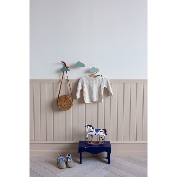 Svetlomodré nástenné háčiky v súprave 3 ks z bukového dreva Cloud – Cam Cam Copenhagen-image-1