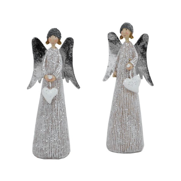 Sada 2 dekoratívnych vianočných sošiek Ego Dekor Angels with Hats