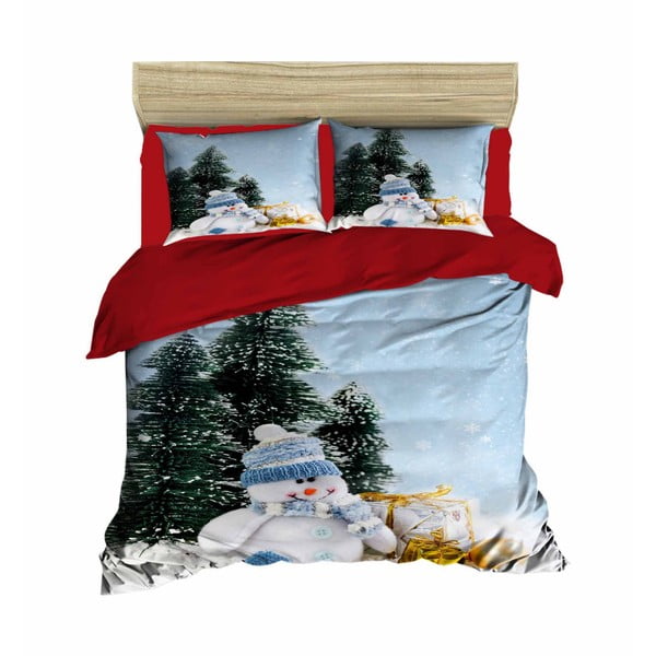 Vianočné obliečky na dvojlôžko s plachtou Enrique, 200 × 220 cm