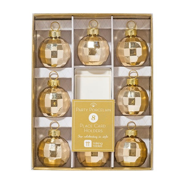 Sada 8 držadiel na kartičky a menovky Talking Tables Porcelain Party-image-1