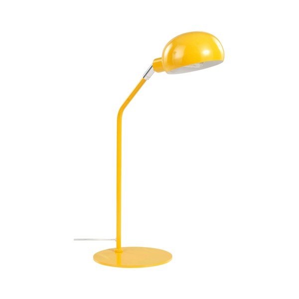 Žltá oceľová stolová lampa s ohýbateľnou konštrukciou (výška  59 cm) Lincon – Jotex