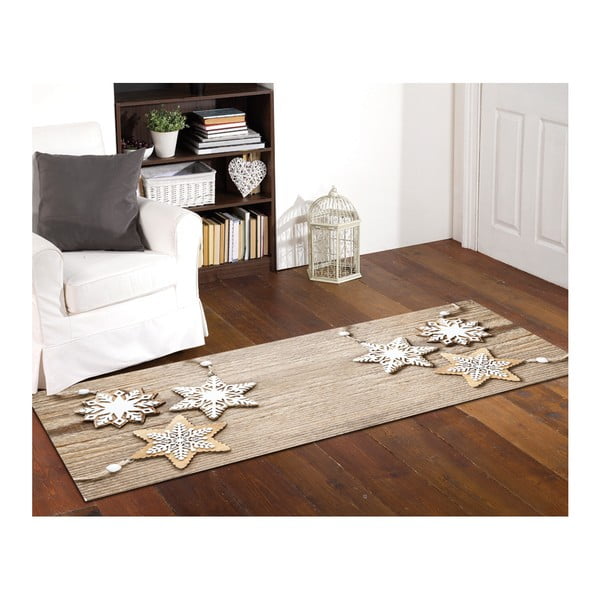 Vysokoodolný koberec Webtappeti Natale Sweet Snowflakes, 60 × 110 cm
