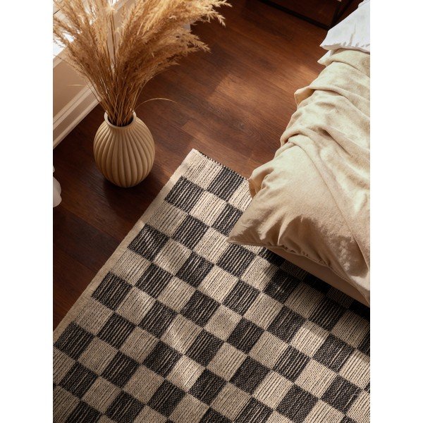 Čierny/krémovobiely obojstranný/ručne tkaný koberec s prímesou juty 200x300 cm Rex – Hanse Home-image-2