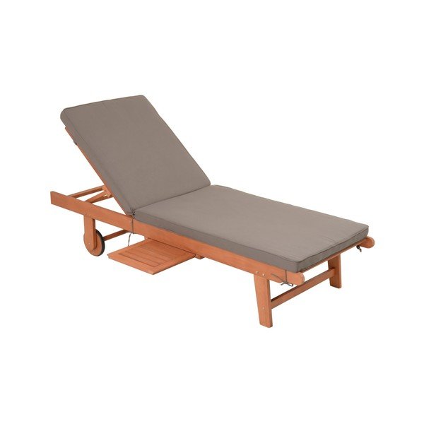 Drevené záhradné ležadlo v šedo-prírodnej farbe San Diego – Garden Pleasure-image-2