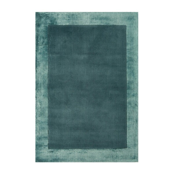 Ručne tkaný koberec s prímesou vlny v petrolejovej farbe 80x150 cm Ascot – Asiatic Carpets